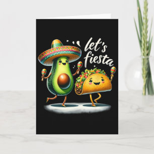 Fiesta Squad Avocado Tacos Laten we feest vieren F Kaart