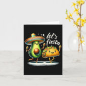 Fiesta Squad Avocado Tacos Let's Fiesta Funny Cinc Kaart (Gele Bloem)
