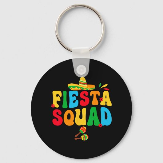 Fiesta Squad Bruid Bruidsmeisje Mijn Laatste Fiest Sleutelhanger (Voorkant)