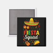 Fiesta squad - cinco de mayo feest Mexicaanse Fies Magneet (Voorkant / Achterkant)