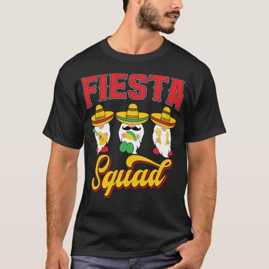 Fiesta Squad Cinco De Mayo Grappig Mexicaans T-shirt (Voorkant)