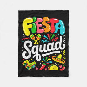 Fiesta Squad Cinco de Mayo laat Fiesta Mexicaans m Fleece Deken