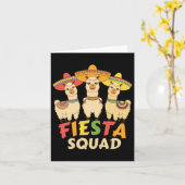 Fiesta Squad Cinco De Mayo Llama Let's Fiesta Mexi Kaart (Gele Bloem)