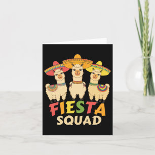 Fiesta Squad Cinco De Mayo Llama Let's Fiesta Mexi Kaart