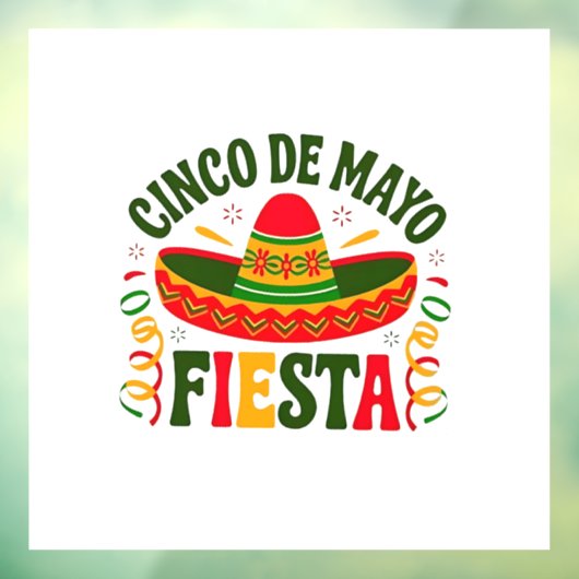 Fiesta Squad Cinco De Mayo Mexican Sombrero Raamsticker (Vel 3)