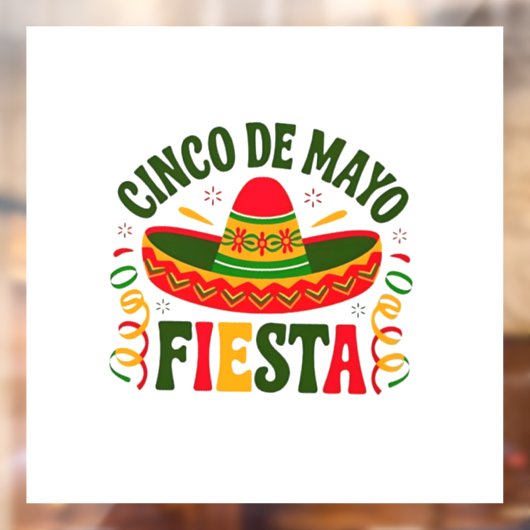 Fiesta Squad Cinco De Mayo Mexican Sombrero Raamsticker (Vel 2)
