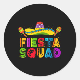 Fiesta Squad Cinco de Mayo Party Family Matching M Ronde Sticker