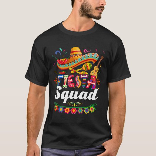 Fiesta Squad Cinco de Mayo T-shirt Mexicaanse part (Voorkant)