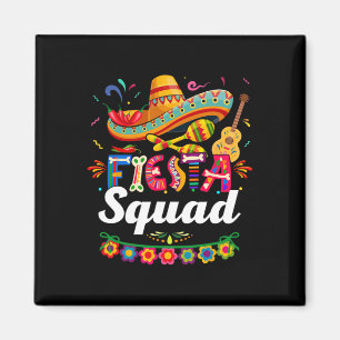 Fiesta Squad Cinco de Mayo T-shirt Mexicaanse part Magneet