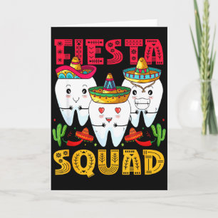 Fiesta Squad Cinco De Mayo Tandarts Mexicaans Fees Kaart