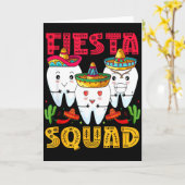 Fiesta Squad Cinco De Mayo Tandarts Mexicaans Fees Kaart (Gele Bloem)