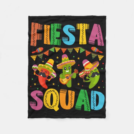 Fiesta Squad Cinco de Mayo voor mannen, vrouwen en Fleece Deken (Voorkant)