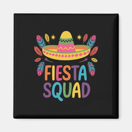 Fiesta Squad Familie Matching Cinco de Mayo Magneet (Voorkant)