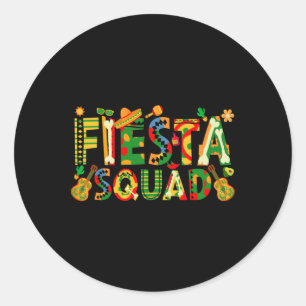 Fiesta Squad Familie Matching Cinco de Mayo Party Ronde Sticker