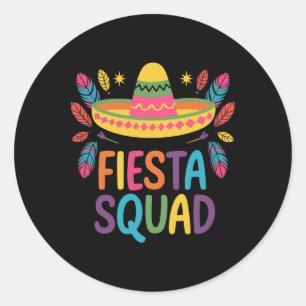Fiesta Squad Familie Matching Cinco de Mayo Ronde Sticker