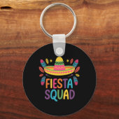 Fiesta Squad Familie Matching Cinco de Mayo Sleutelhanger (Voorkant)