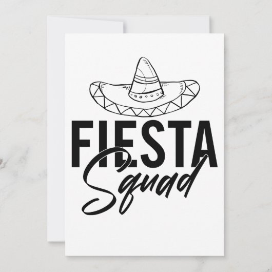 Fiesta Squad Fiesta Bachelorette Party Shirten, 1/ Feestdagenkaart (Voorkant)