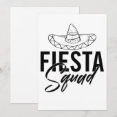 Fiesta Squad Fiesta Bachelorette Party Shirten, 1/ Feestdagenkaart (Voorkant / Achterkant)