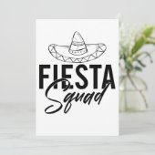 Fiesta Squad Fiesta Bachelorette Party Shirten, 1/ Feestdagenkaart (Staand voorkant)