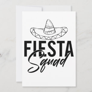 Fiesta Squad Fiesta Bachelorette Party Shirten, 1/ Feestdagenkaart