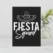 Fiesta Squad Fiesta Bachelorette Party Shirten, 2/ Bedankkaart (Staand voorkant)