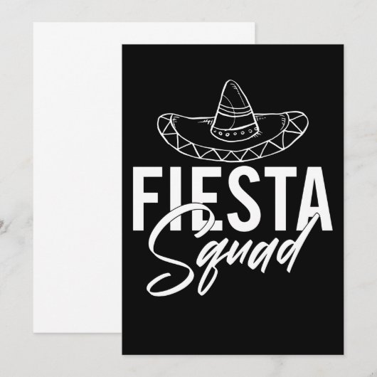 Fiesta Squad Fiesta Bachelorette Party Shirten, 2/ Bedankkaart (Voorkant / Achterkant)