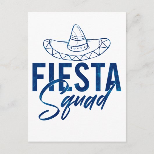 Fiesta Squad Fiesta Bachelorette Party Shirten, 3/ Briefkaart (Voorkant)