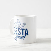 Fiesta Squad Fiesta Bachelorette Party T-shirts, 3 Koffiemok (Voorkant links)