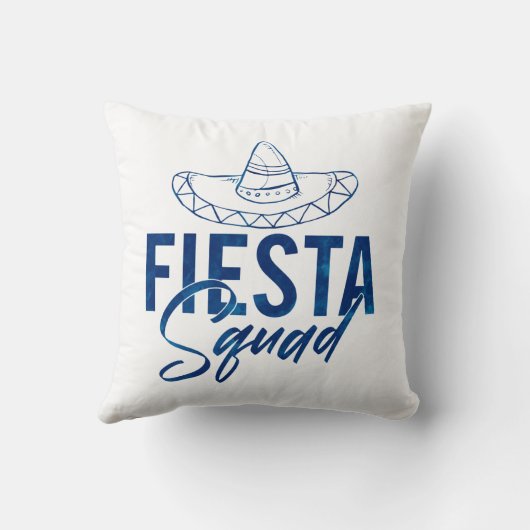 Fiesta Squad Fiesta Bachelorette Party T-shirts, 3 Kussen (Achterkant)