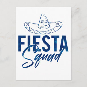 Fiesta Squad Fiesta Meisjesuitnodiging T-Shirts, 3 Briefkaart