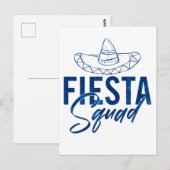 Fiesta Squad Fiesta Vrouwenfeest T-shirts, 3/3 Briefkaart (Voorkant / Achterkant)