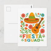 Fiesta Squad – Kleurrijke feestvibes Briefkaart (Voorkant / Achterkant)