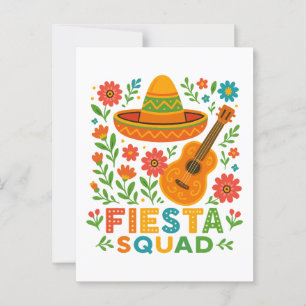 Fiesta Squad – Kleurrijke feestvibes Briefkaart
