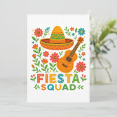Fiesta Squad – Kleurrijke feestvibes Feestdagenkaart (Staand voorkant)