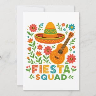 Fiesta Squad – Kleurrijke feestvibes Feestdagenkaart