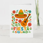 Fiesta Squad – Kleurrijke feestvibes Folie Wenskaart (Voorkant)