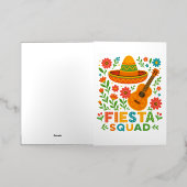 Fiesta Squad – Kleurrijke feestvibes Folie Wenskaart (Buiten Laag)