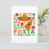 Fiesta Squad – Kleurrijke feestvibes Kaart (Staand voorkant)