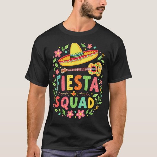 Fiesta Squad Matching Cinco De Mayo Mexicaans T-shirt (Voorkant)