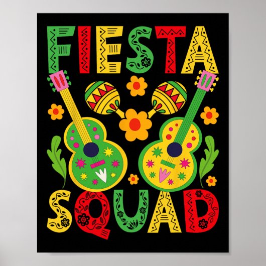 Fiesta Squad Matching Cinco de Mayo Party Poster (Voorkant)