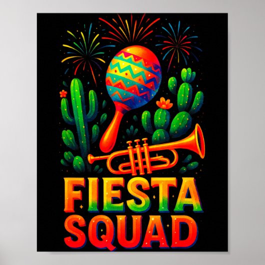 Fiesta Squad - Mexicaans Feest Cinco Mayo Viering  Poster (Voorkant)