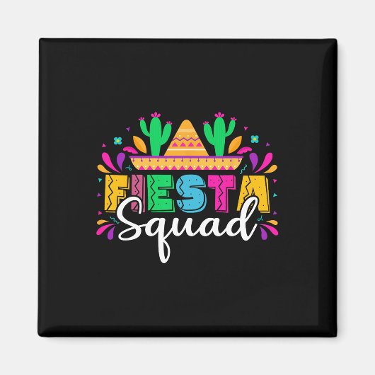 Fiesta Squad Mexicaanse partij Cinco de Mayo Magneet (Voorkant)