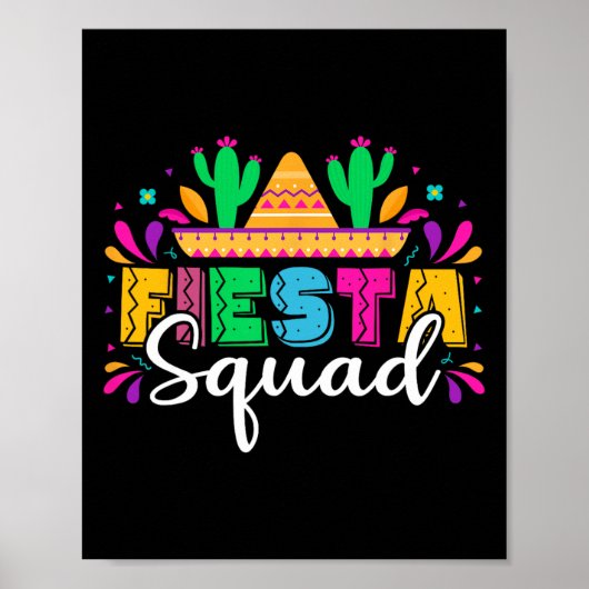 Fiesta Squad Mexicaanse partij Cinco de Mayo Poster (Voorkant)