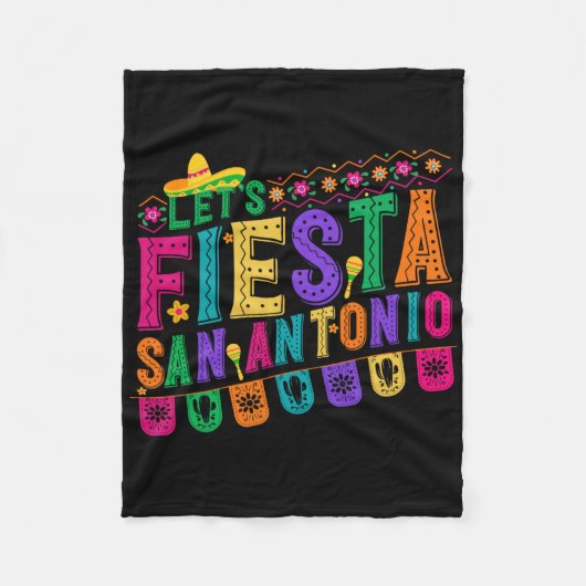 Fiesta Squad San Antonio Texas Cinco de Mayo Lets Fleece Deken (Voorkant)