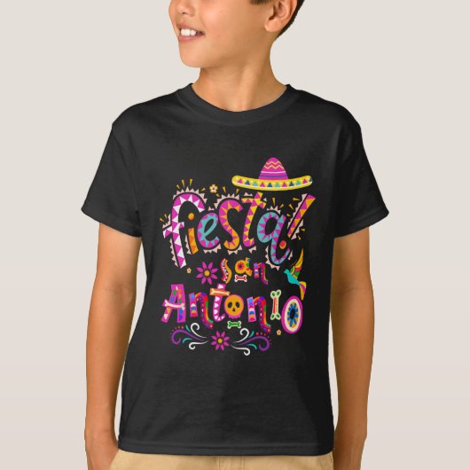 Fiesta Squad San Antonio Texas Cinco de Mayo Lets T-shirt (Voorkant)