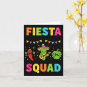 Fiesta squad schattige cactus peper bell pepper ki kaart (Gele Bloem)