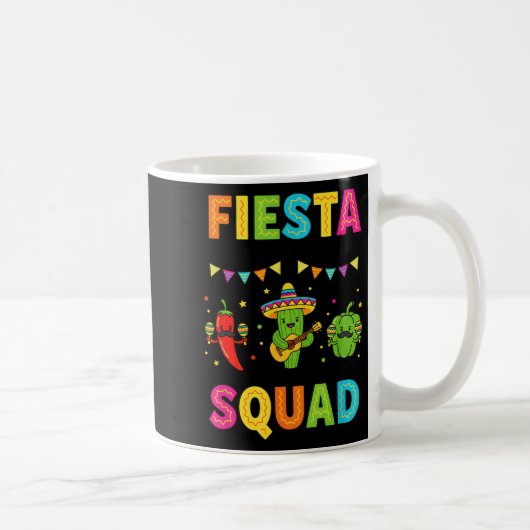 Fiesta squad schattige cactus peper bell pepper ki koffiemok (Rechts)
