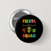 Fiesta squad schattige cactus peper belle peper ki ronde button 5,7 cm (Voorkant /achterkant)