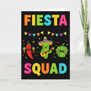 Fiesta squad schattige cactus peper belpeper kinde kaart