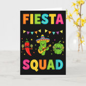 Fiesta squad schattige cactus peper belpeper kinde kaart (Gele Bloem)